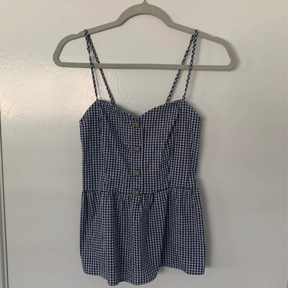 NWT Potter’s Pot Gingham Sweetheart Top